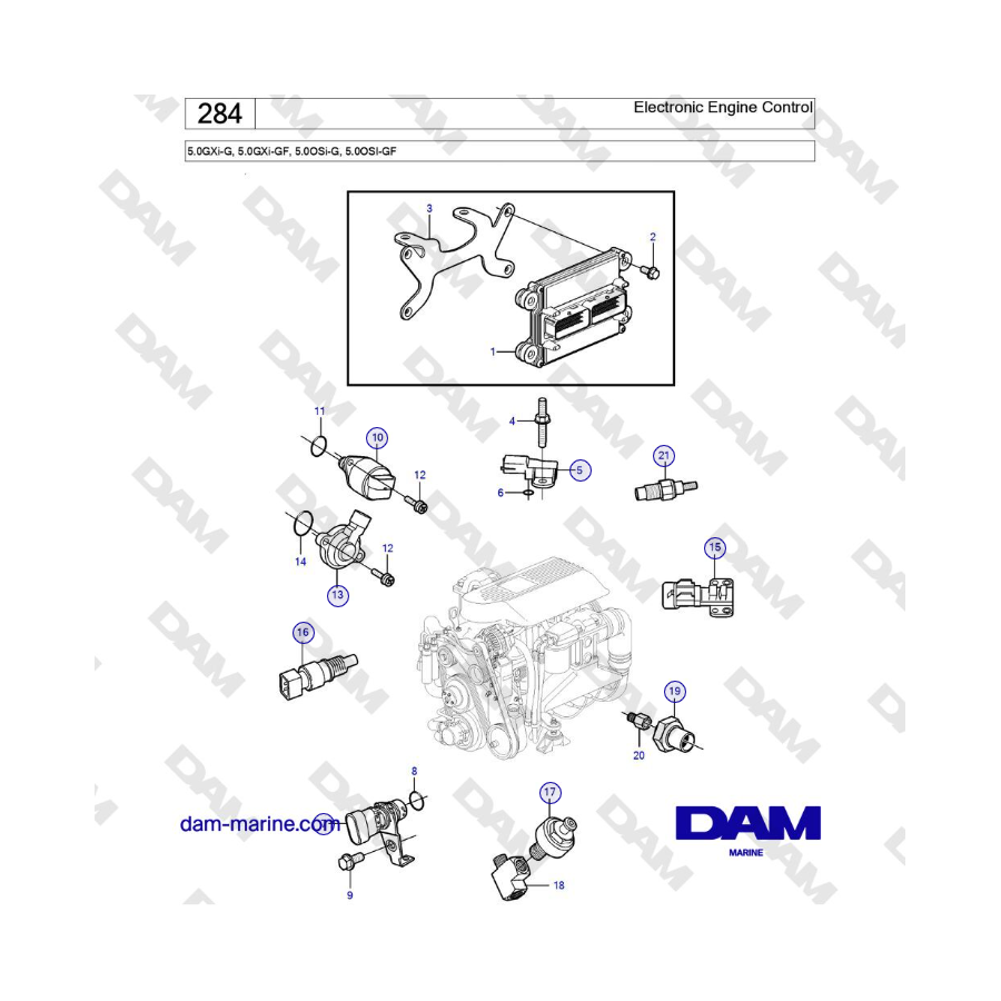 Volvo Penta 5.0L GXI-G / 5.0L GXI-GF / OSI-G / 5.0L OSI-GF - Electronic Engine Control
