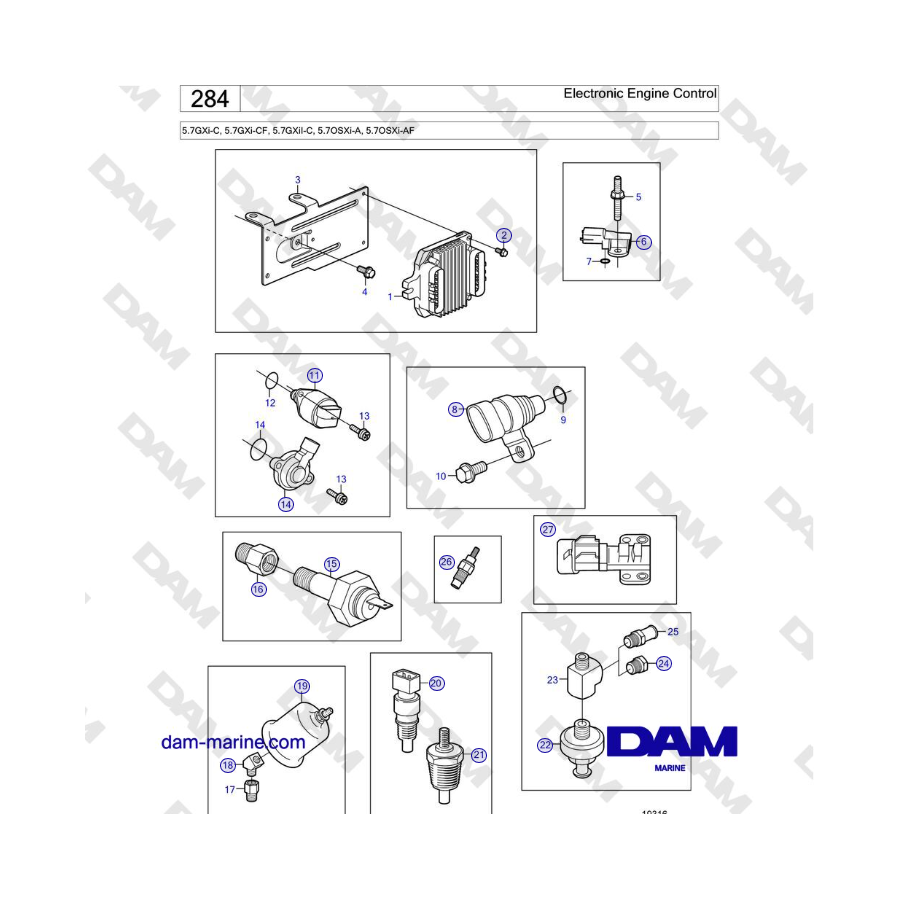 Volvo Penta 5.7GXi-C, 5.7GXi-CF, 5.7GXiI-C, 5.7OSXi-A, 5.7OSXi-AF - Electronic Engine Control