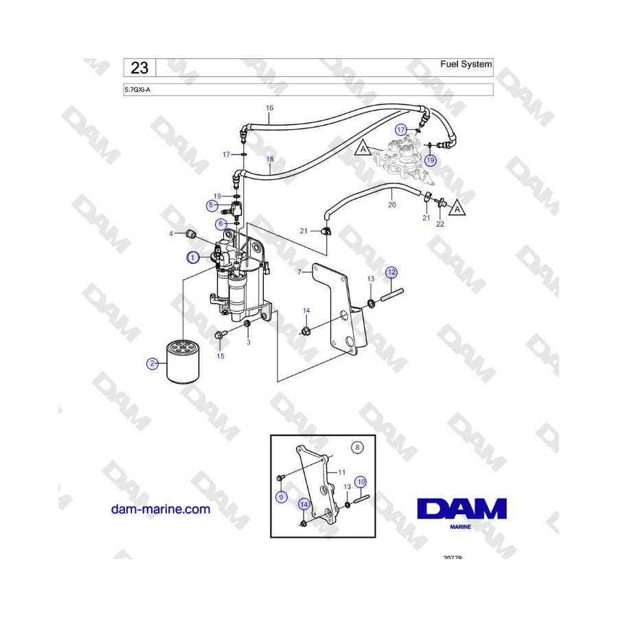 Volvo Penta 5.7GXi-A - Fuel System