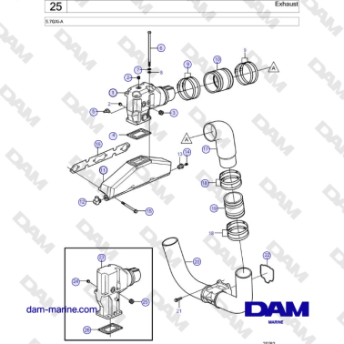 Volvo Penta 5.7GXi-A - Scarico