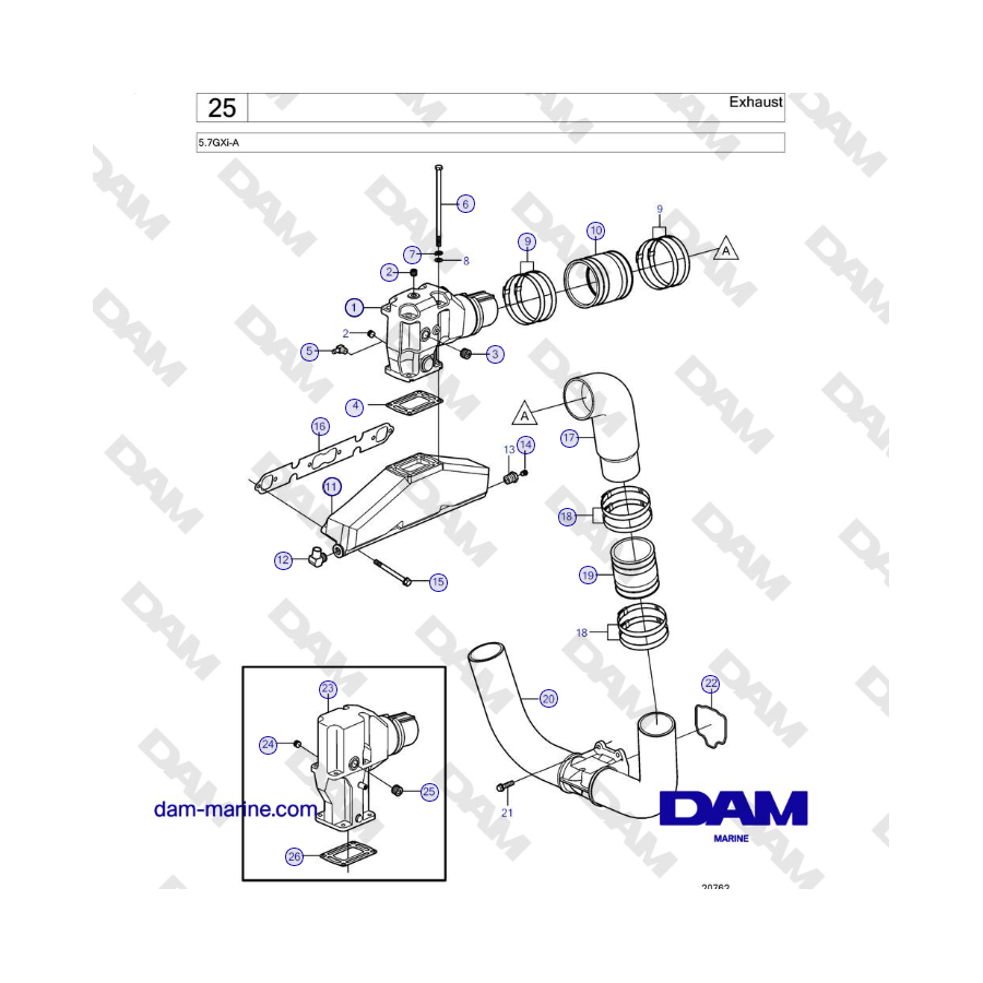 Volvo Penta 5.7GXi-A - Exhaust
