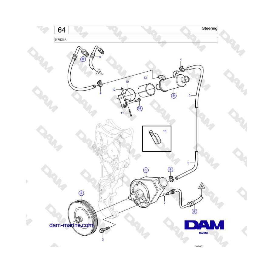 Volvo Penta 5.7GXi-A - Dirección 