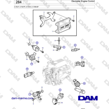 Volvo Penta 5.7Gi-F,...
