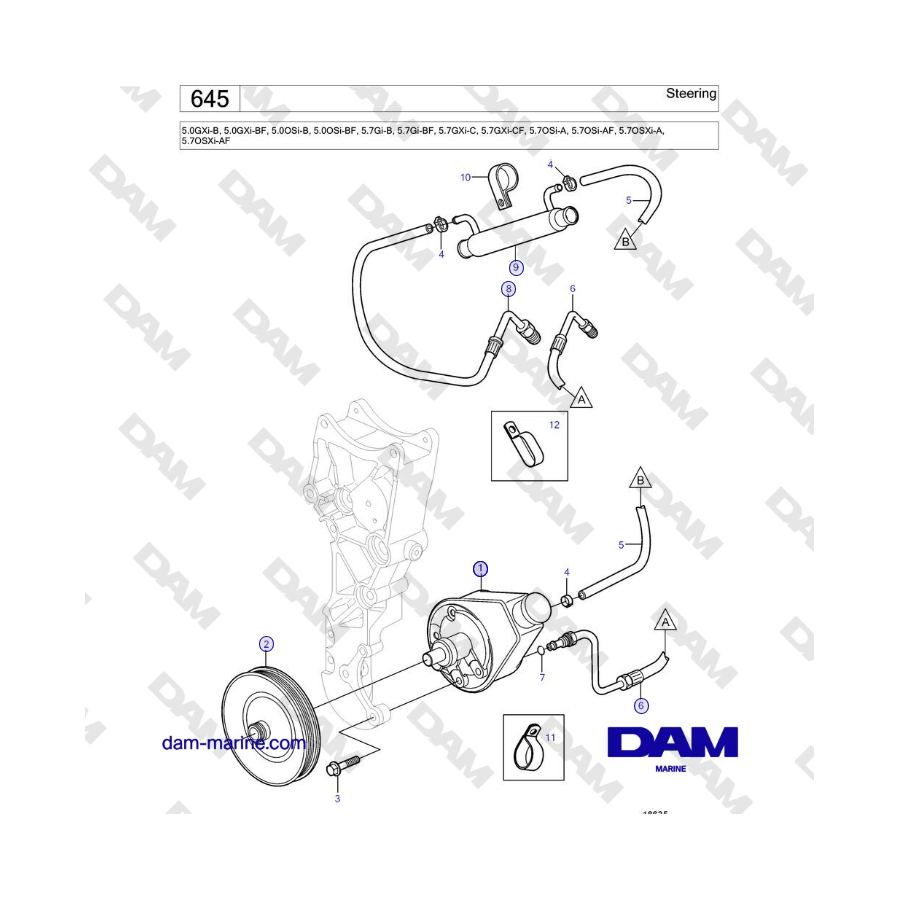 Volvo Penta 5.7Gi-B, 5.7Gi-BF, 5.7GXi-C, 5.7GXi-CF - Steering