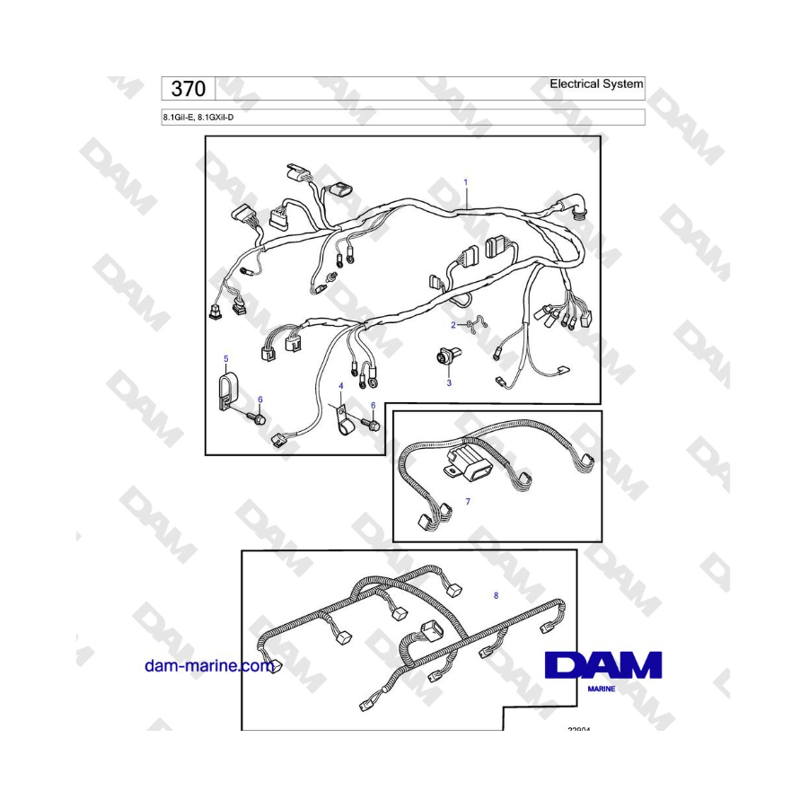 Volvo Penta 8.1GiI-E, 8.1GXiI-D - Electrical System