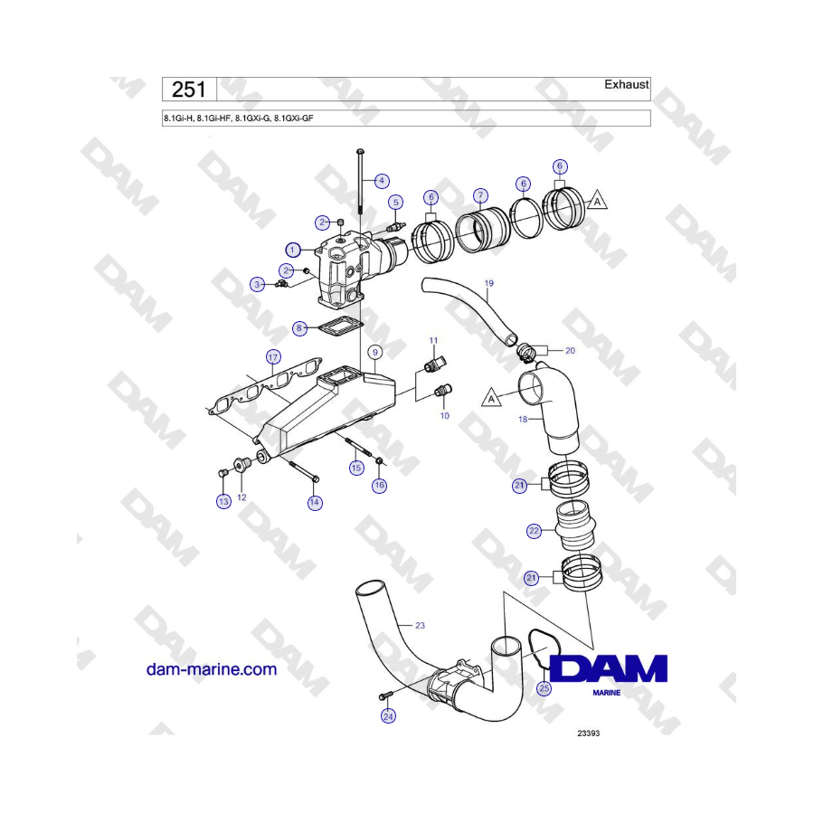 Volvo Penta 8.1Gi-H, 8.1Gi-HF, 8.1GXi-G, 8.1GXi-GF - Escape 