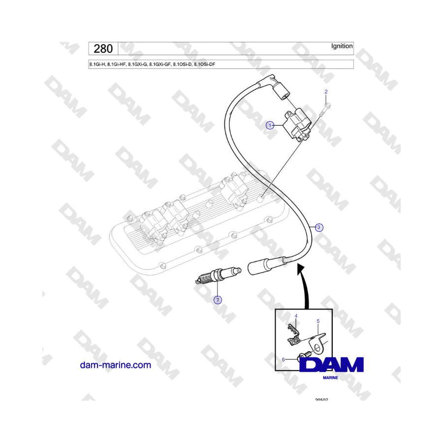 Volvo Penta 8.1Gi-H, 8.1Gi-HF, 8.1GXi-G, 8.1GXi-GF - Ignition 