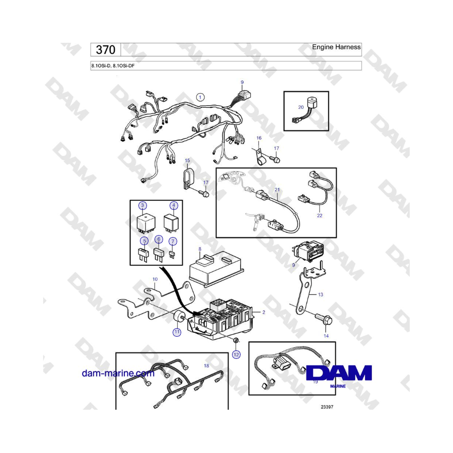 Volvo Penta 8.1OSi-D, 8.1OSi-DF - Engine Harness