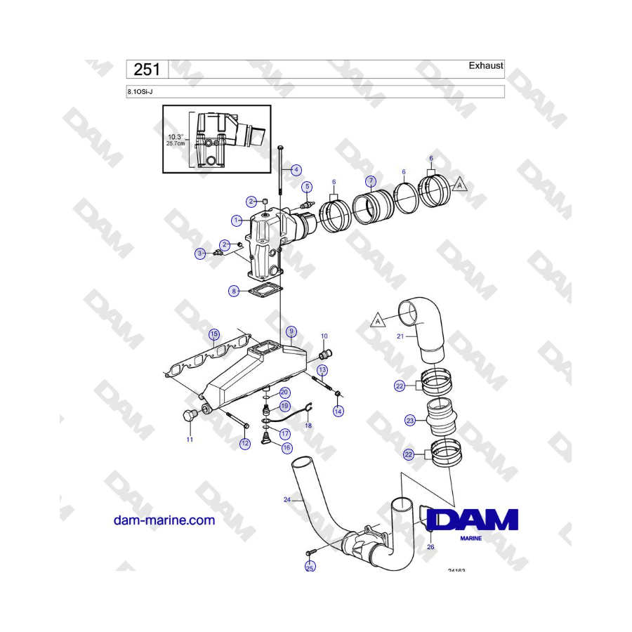 Volvo Penta 8.1OSi-J - Exhaust