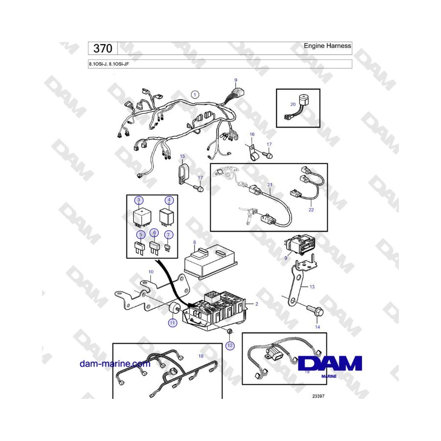 Volvo Penta 8.1OSi-J, 8.1OSi-JF - Engine Harness