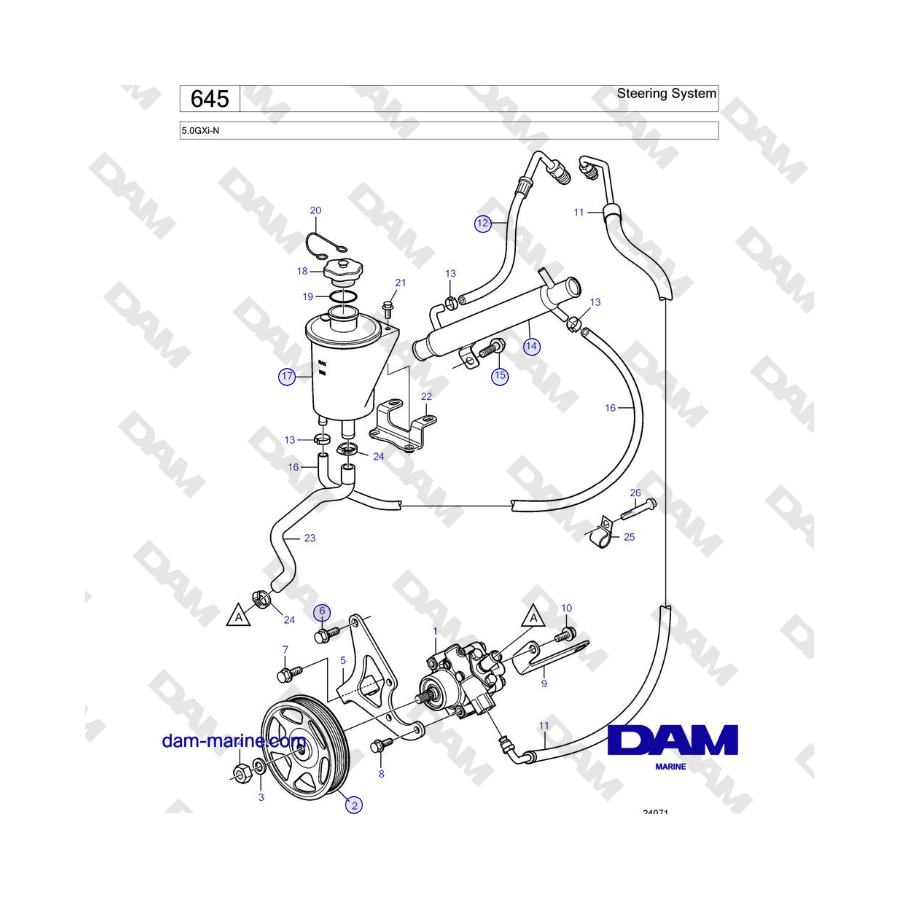 Volvo Penta 5.0GXi-N - Steering System 