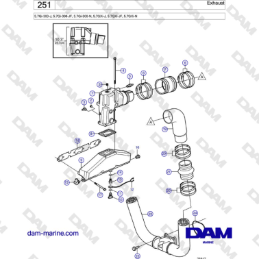 Volvo Penta 5.7Gi-300-J,...