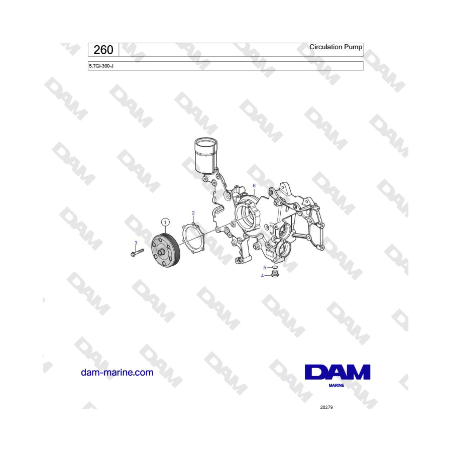 Volvo Penta 5.7Gi-300-J - Circulation Pump