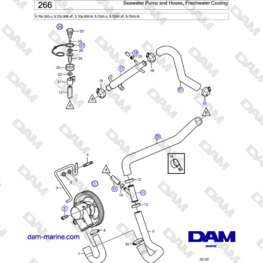 Volvo Penta 5.7Gi-300-J,...