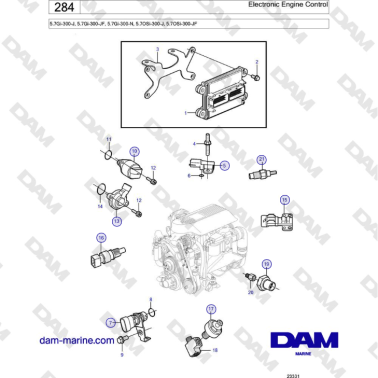 Volvo Penta 5.7Gi-300-J,...