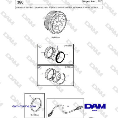 Volvo Penta 5.7Gi-300-J,...