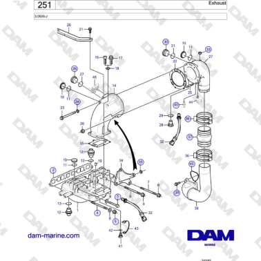 Volvo Penta 3.0GXi-J - Exhaust