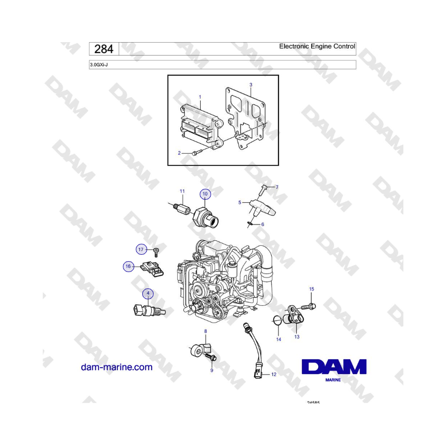 Volvo Penta 3.0GXi-J - Control electrónico del motor