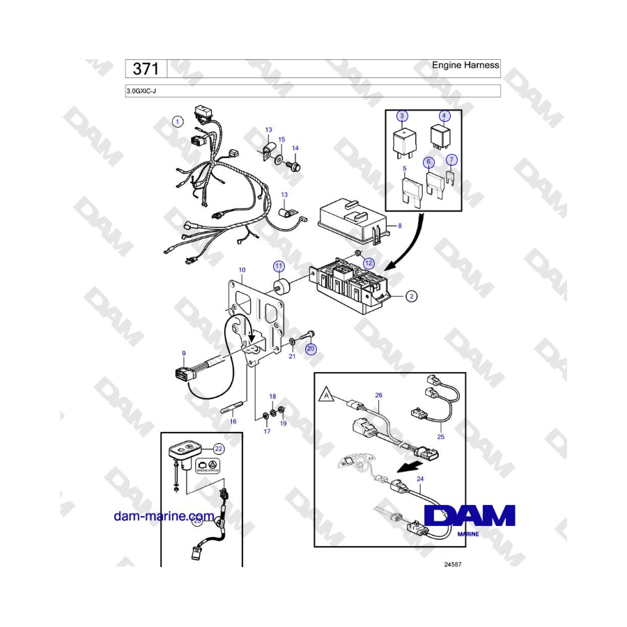 Volvo Penta 3.0GXiC-J - Engine Harness