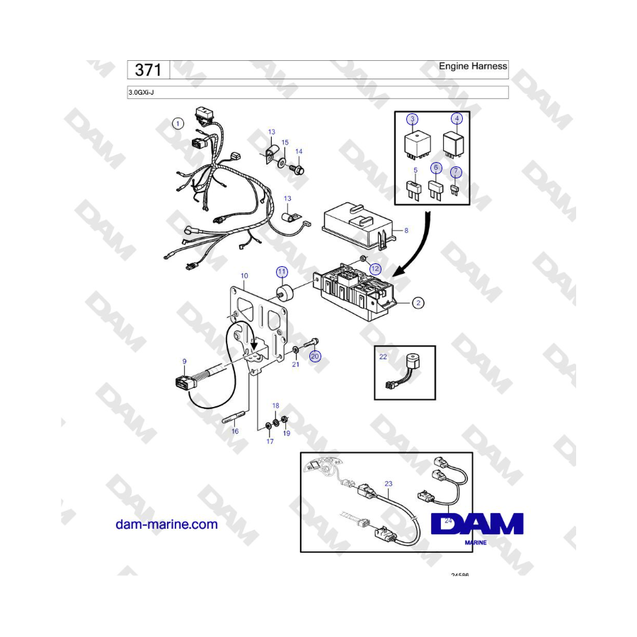 Volvo Penta 3.0GXi-J - Engine Harness
