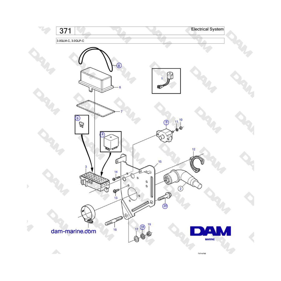 Volvo Penta 3.0GLM-C, 3.0GLP-C - Electrical System 