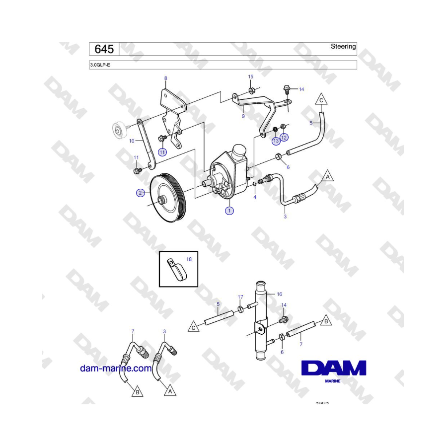 Volvo Penta 3.0GLP-E - Steering