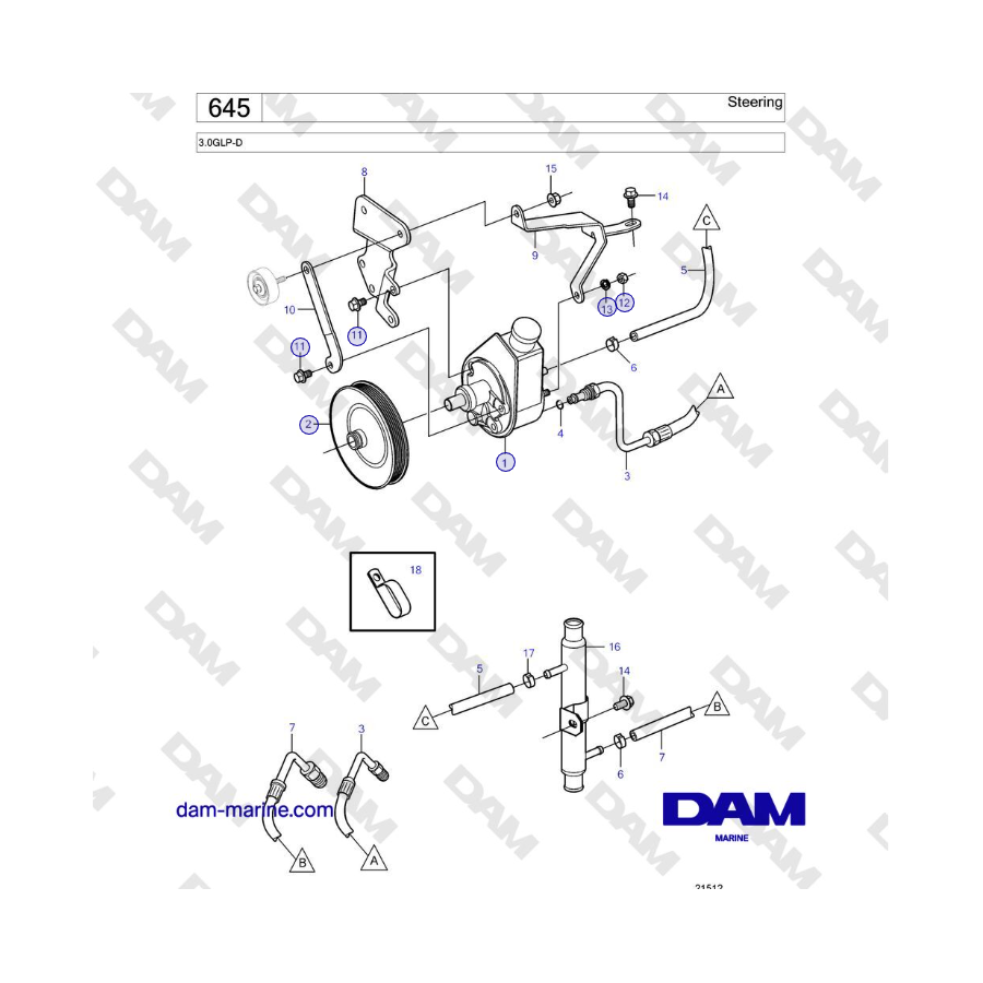 Volvo Penta 3.0GLP-D - Steering