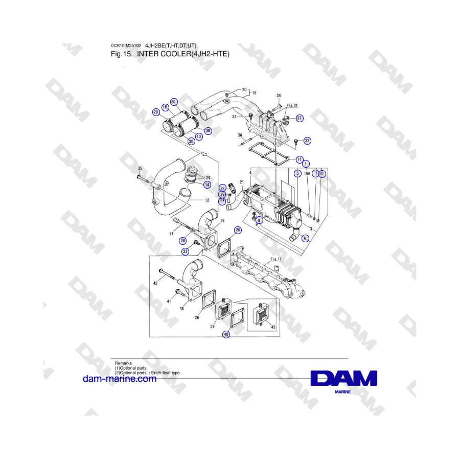 Yanmar 4JH2-HTE - INTER COOLER