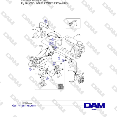 Yanmar 4JH2-E - TUBERÍA DE...