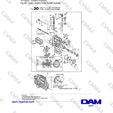 Yanmar 4JH2-E - BOMBA DE...