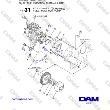 Yanmar 4JH2-UTE - BOMBA DE...