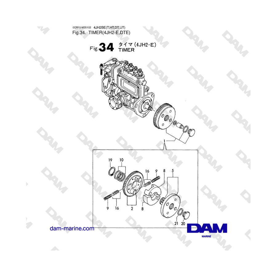 Yanmar 4JH2-DTE, 4JH2-E - TIMER