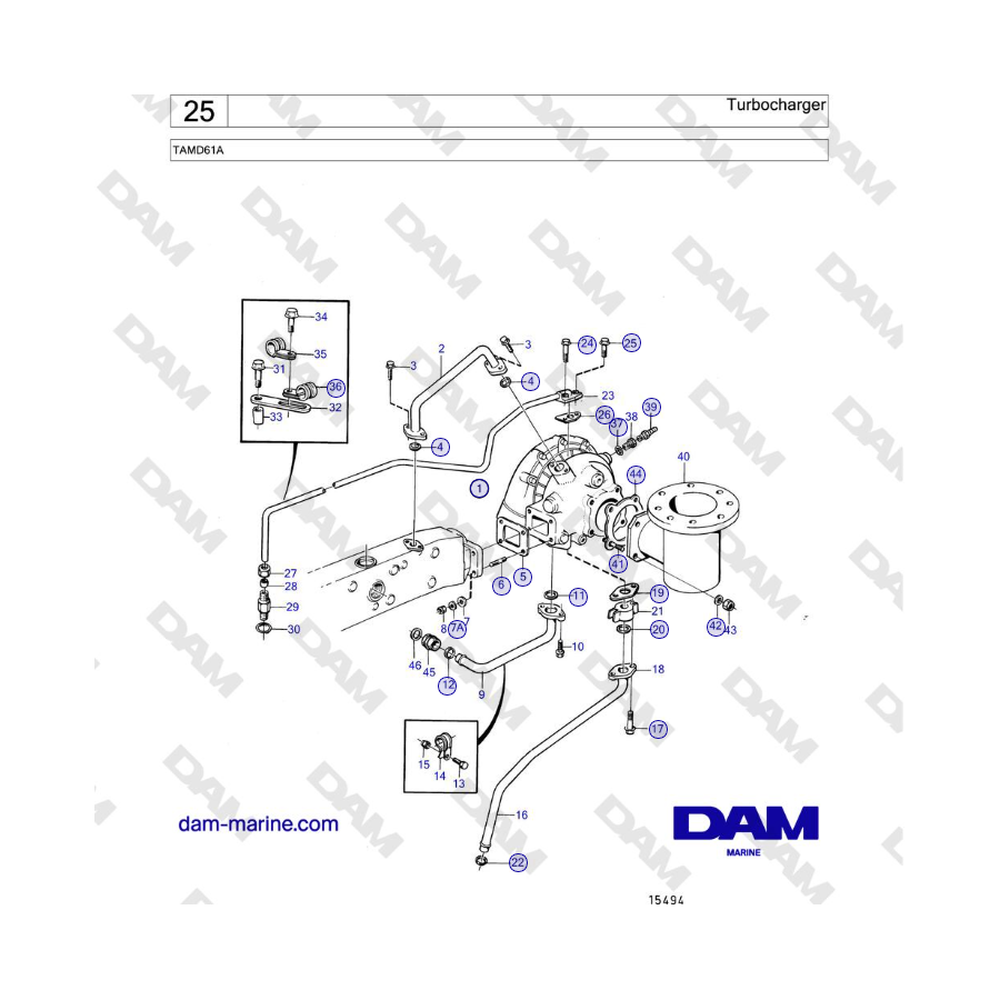 Volvo Penta TAMD61A - Turbocharger 