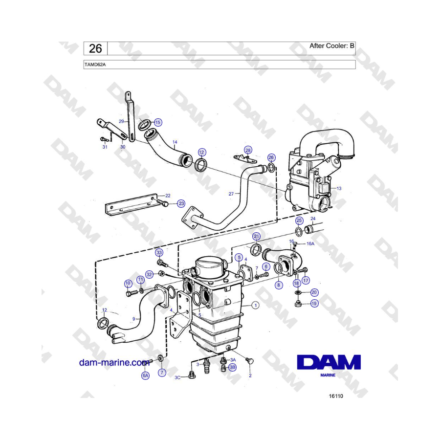 Volvo Penta TAMD62A - Postenfriador: B
