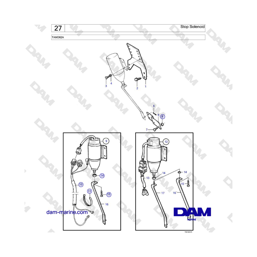 Volvo Penta TAMD61A, TAMD62A - Control de velocidad del motor