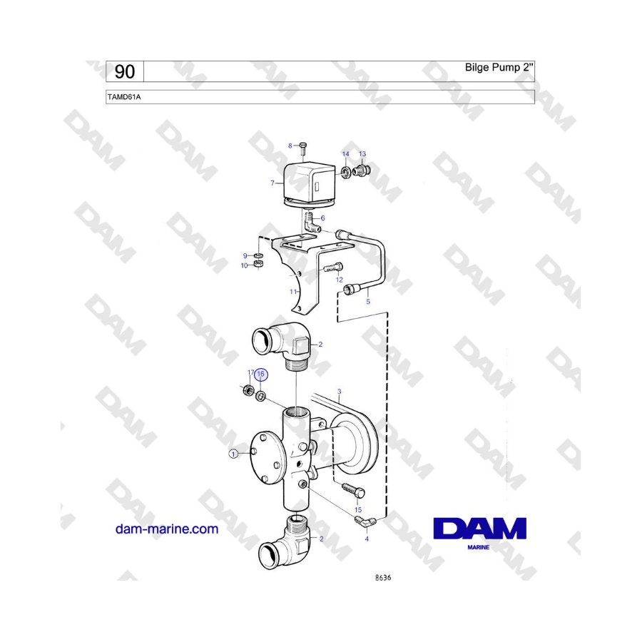 Volvo Penta TAMD61A - Bomba de achique 2'' 