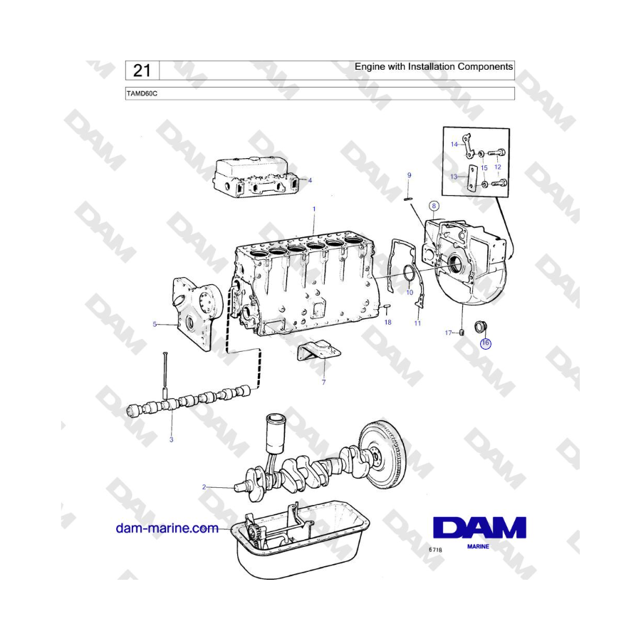 Volvo Penta TAMD60C - Engine with Installation Components