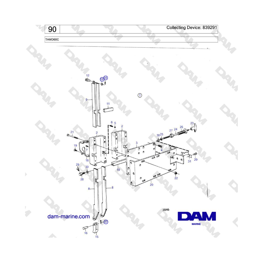 Volvo Penta TAMD60C - Dispositivo de recogida: 839291 