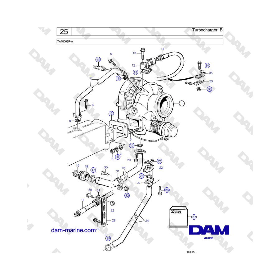 Volvo Penta TAMD63P-A - Turbocompresor: B