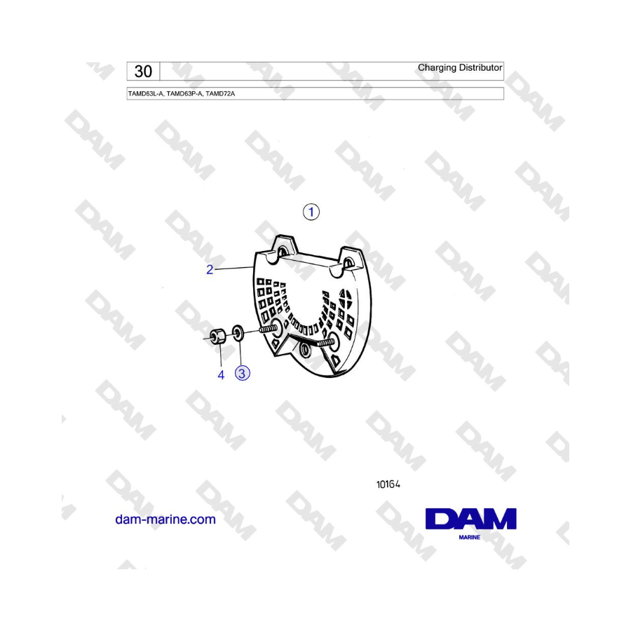 Volvo Penta TAMD63L-A, TAMD63P-A, TAMD72A - Distribuidor de carga