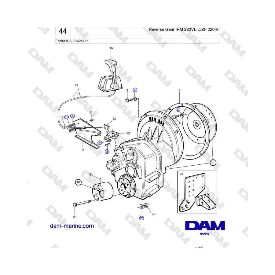 Volvo Penta TAMD63L-A, TAMD63P-A - Invertitore IRM 220VL-D/ ZF 220IV