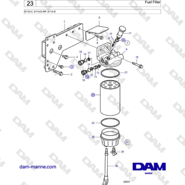 Volvo Penta D11A-C, D11A-D...