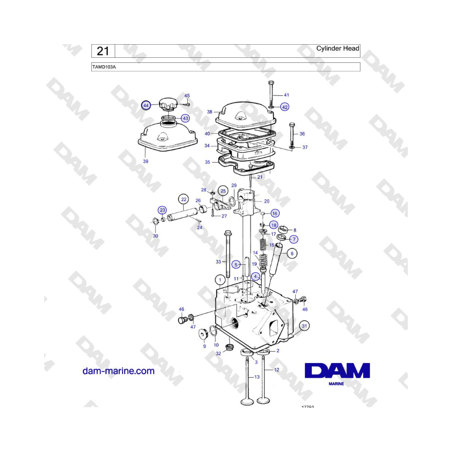 Volvo Penta TAMD103A - Culata 