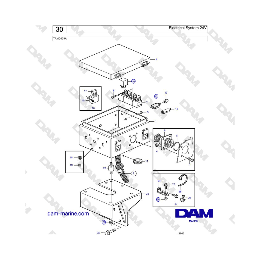 Volvo Penta TAMD103A - Electrical System 24V