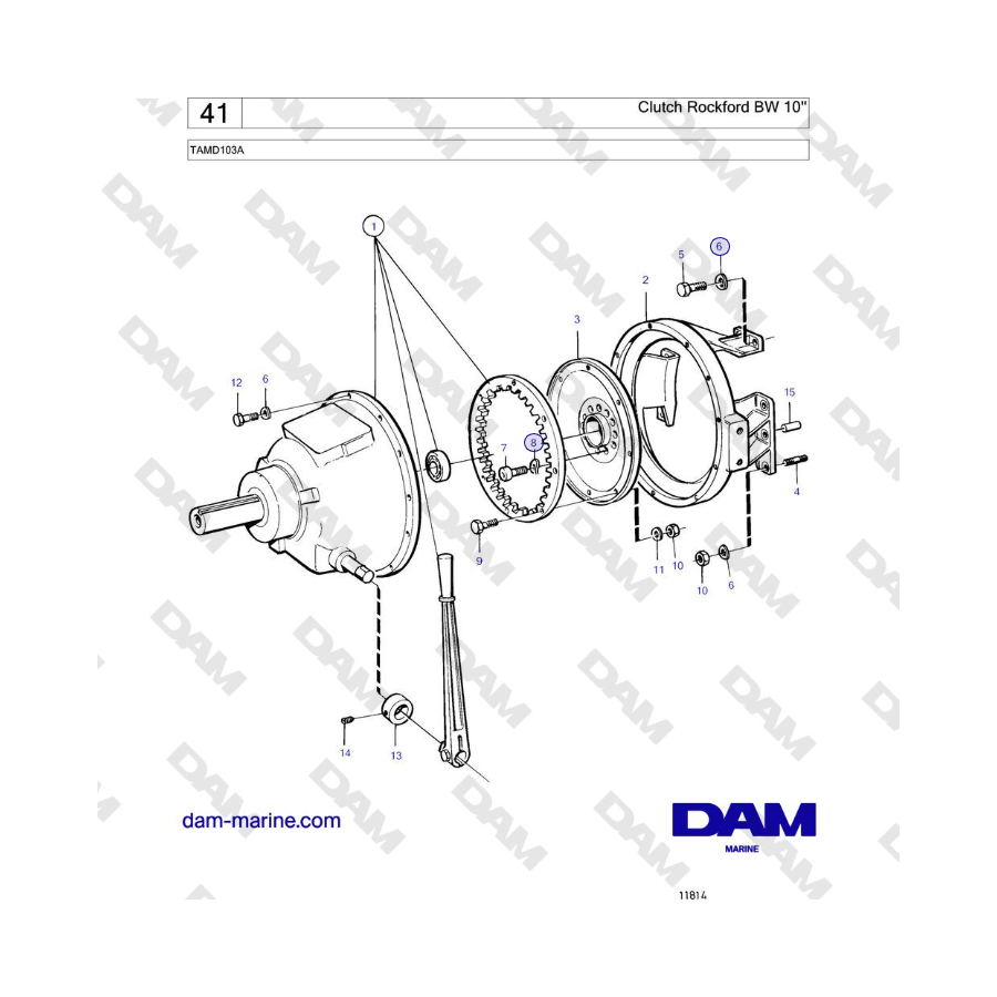 Volvo Penta TAMD103A - Frizione Rockford BW 10'' 