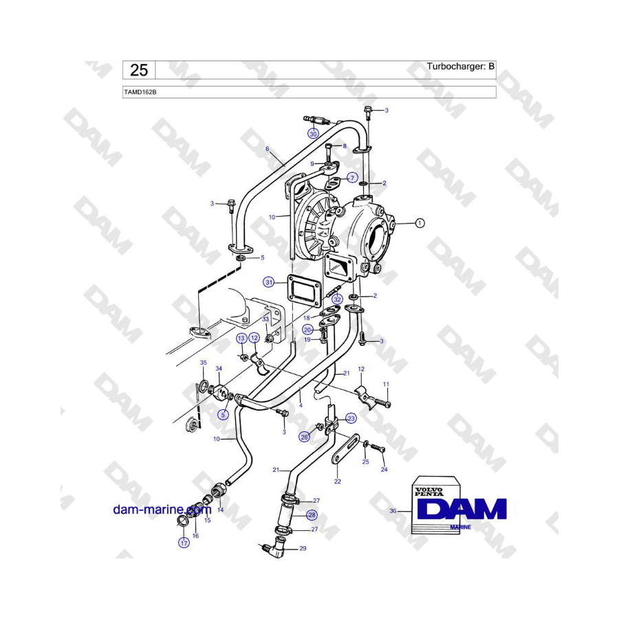 Volvo Penta TAMD162B - Turbocharger: B
