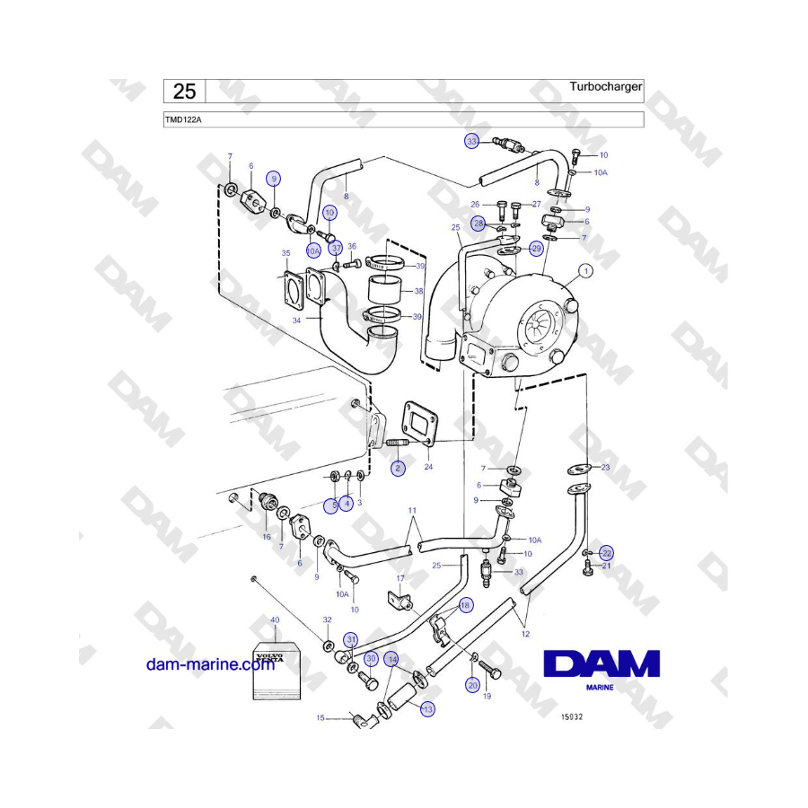 Volvo Penta TMD122A - Turbocompressore 