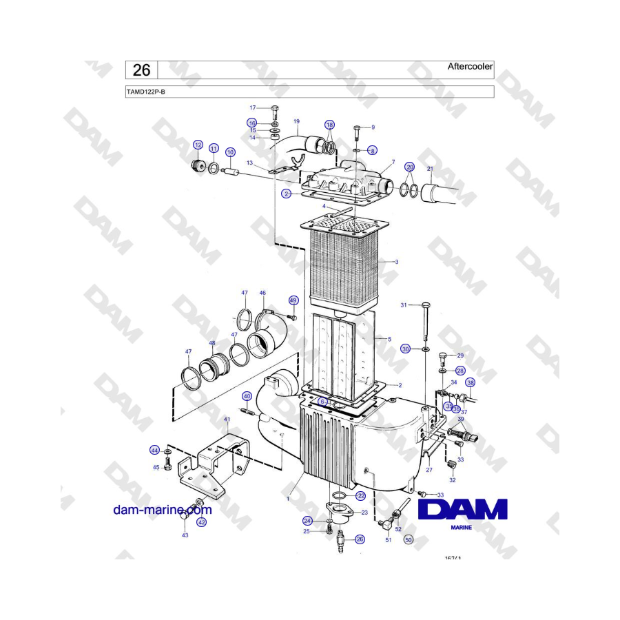 Volvo Penta TAMD122P-B - Postenfriador