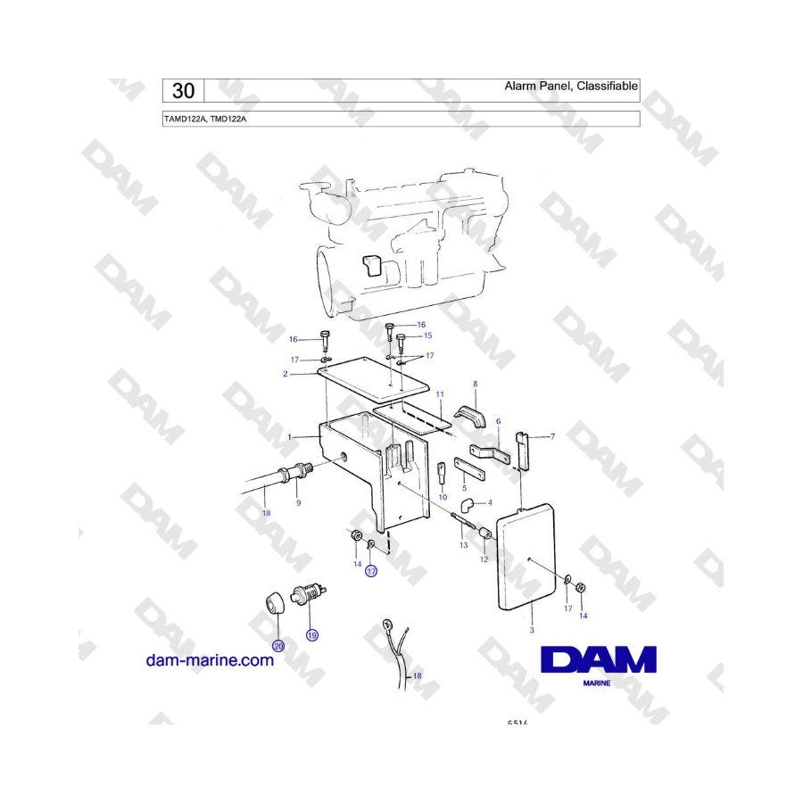 Volvo Penta TAMD122A, TMD122A - Alarm Panel, Classifiable