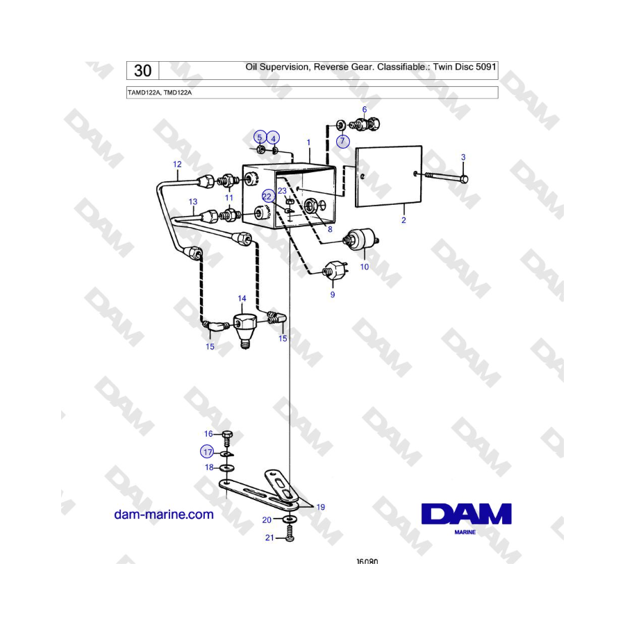 Volvo Penta TAMD122A, TMD122A - Oil Supervision, Reverse Gear. Classifiable: Twin Disc 5091